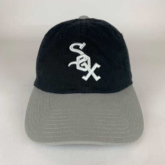Chicago White Sox MLB Retro Black Gray American Needle Relaxed Fit Strapback Hat - Picture 2 of 6